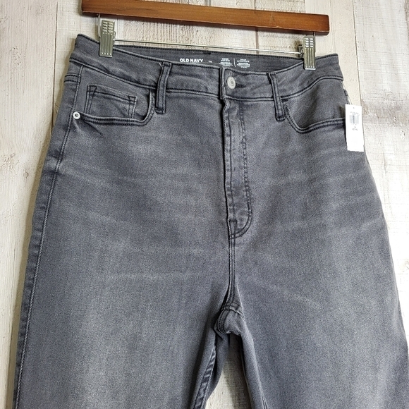 Old Navy Rockstar Super Skinny Higher High Rise 360° Stretch. Size 14 Grey. - Picture 4 of 11